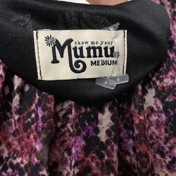 Show Me Your MuMu Purple Snake Print Mini Dress Size Medium - Picture 8 of 8